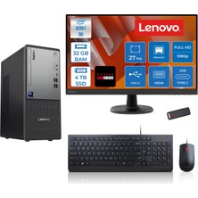Lenovo Thinkcentre Neo 50T Gen 6 Intel Core Ultra 7 265 Upto 5,3ghz 32GB Ddr5 4tb SSD 4GB/RX550 Freedos +27"fhd Mon. Masaüstü Bilgisayar 2713BD007WTR27F15+ZETTAUSBBELLEK