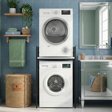 Kenz Life Kenzlife Çamaşır Kurutma Makinesi Dolabı Kinyas Byzsyh 115*070*60 Mat Suntalam Metal Siyah Boya