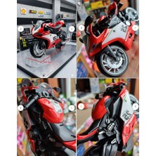 Oyuncak Sahili Motor Kawasaki 2r Motorsiklet Tarz Metal Işık Ses Efektli Koleksiyon Model Oyuncak Motosiklet