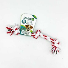 Euro Dog Novapazr Eurodog Diş Ipi Üç Düğüm Beyaz Kımızı Çizgi 15 cm