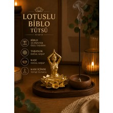 Prusias Wood Dekoratif Lotus Biblo Tütsü Standı – Doğal Ahşap Tasarım