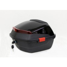 Giza Motor Motosiklet Arka Çanta 33 Lt Kapasite Metalik (Parlak) Siyah