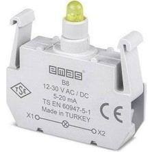Emas B8 ,SARI-24VAC/DC Buton Lamba