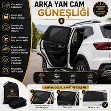 Dacia Logan  (2004-2013)  Model Uyumlu Güneşlik, 2'li Yan Cam Güneşlik Perde ( Lastikli )(Suv)
