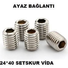 Ay-Civ 24X40 Setskur Vida Civata Beyaz Galvanizli