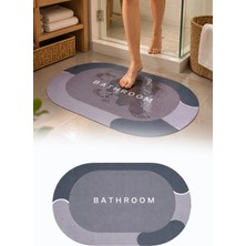 Omilife Sihirli Su Emici Banyo Paspası Kaydırmaz Tabanlı 35 Mm Kalınlık Abdest Ayak Kurulama Matı