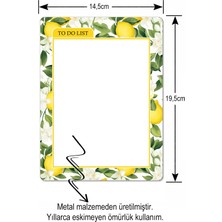 İyi Fikirler Limon Desenli Yaz Sil Buzdolabı Notluk Alışveriş Listesi Manyetik Magnet To Do List Kalem Hediyeli