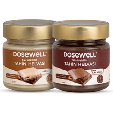 Dosewell Sürülebilir Tahin Helvası Sade ve Ham Kakaolu 250 gr 2'li Paket