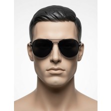 Klasik Aviator Pilot Güneş Gözlüğü - Siyah Metal Çerçeve - Unisex Modern Tasarım