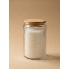 Krc Style Bambu Kapaklı Vakum Cam Saklama Kapı 800 ml