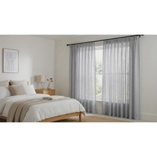 Leo Boutique Curtain Keten Amerikan Pile Tül Perde Ütü Istemez Keten Sık Pile Keten Tül Perde