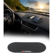 Omilife Siyah Araç İçi Torpido Kaydırmaz Mat Telefon Tutucu Silikon Organizer No Smoking Tasarım