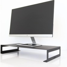 Metal Monitör Standı - Siyah - Monitör Yükseltici - Laptop Standı - Organizer - SMS1BL