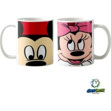 Ghostbastır Design Mickey ve Minnie Kupa Bardak | Tek Adet K0315