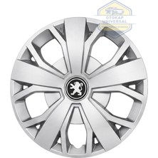 Otokap Universal Peugeot Boxer 16 Inç Jant Kapağı Takımı Kırılmaz Esnek 4 Lü Set Amblem Hediyeli