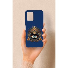 Vip Case Vivo Y33S Uyumlu Pyramid Eye Desenli Silikon Kılıf