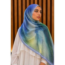 İmaj Butik Buz  Mavi Pamuklu Soft Şal