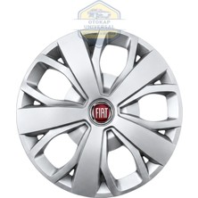 Otokap Universal Fiat Ducato 16 Inç Jant Kapağı Takımı Kırılmaz Esnek 4 Lü Set Amblem Hediyeli