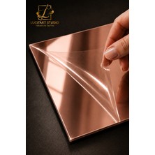 Lucit Art 4'lü Set | 30X40 cm 1 mm Premium Aynalı Pleksi | Esnek Yapışkanlı Dekoratif Pleksi Duvar Süsü | Süs Ayna