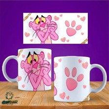 Ghostbastır Design Pembe Panter Kupa Bardak | Tek Adet K0355