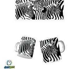 Ghostbastır Design Zebra Kupa Bardak | Tek Adet K0452