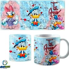 Ghostbastır Design Donald ve Daisy Duck Kupa Bardak | Tek Adet K0210