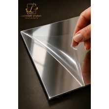 Lucit Art 4'lü Set | 30X40 cm 1 mm Premium Aynalı Pleksi | Esnek Yapışkanlı Dekoratif Pleksi Duvar Süsü | Süs Ayna