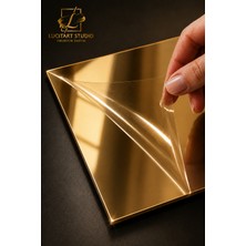Lucit Art 4'lü Set | 30X40 cm 1 mm Premium Aynalı Pleksi | Esnek Yapışkanlı Dekoratif Pleksi Duvar Süsü | Süs Ayna
