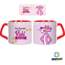 Ghostbastır Design Pembe Panter Kupa Bardak | Tek Adet 0806