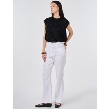 Kayra Ispanyol Paça Denim Pantolon 19093