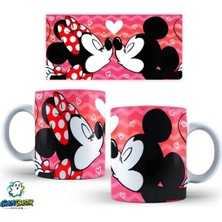 Ghostbastır Design Mickey ve Minnie Kupa Bardak | Tek Adet K0312