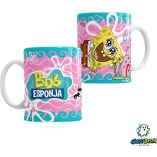 Ghostbastır Design Sünger Bob Kupa Bardak | Tek Adet K0424