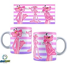Ghostbastır Design Pembe Panter Kupa Bardak | Tek Adet K0354