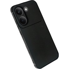 Prolysus Xiaomi Poco X8 Pro Kılıf Karbon Fiber Desenli Silikon Kılıf