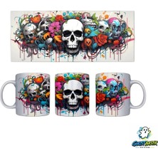 Ghostbastır Design Kurukafa Kupa Bardak | Tek Adet K0293