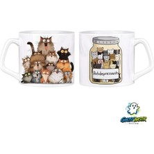 Ghostbastır Design Kediler Kupa Bardak | Tek Adet 0787