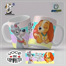 Ghostbastır Design Lady ve Tramp Kupa Bardak | Tek Adet K0298