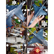Oyuncak Sahili F16 Uçak Kobra Fıghter Çekbırak Air Force 5.nesil Savaş Uçağı 22x14.5cm Koleksiyon Metal Işık Ses Efektli F 16