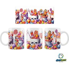 Ghostbastır Design Kurukafa Şekerlik Kupa Bardak | Tek Adet K0295