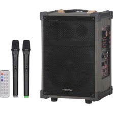Hepu HP-977 Kablosuz Çift El Mikrofonlu Sarjlı Bluetooth 12” 50W Hoparlör