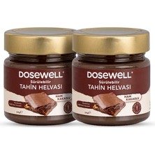 Dosewell Ham Kakaolu Tahin Helvası 250gr 2’li Paket – Doğal İçerik, Katkısız, Kahvaltılık Sürülebilir Tat