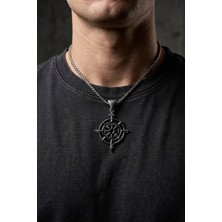 Begondio Viking Pusulası El İşçiliği Paslanmaz Çelik Zincir Erkek Kolye