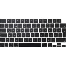Arabulalaca Macbook Neo 13 Inç A3404 Türkçe Q Silikon Klavye Koruyucu Siyah Renk
