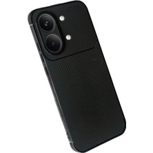 Prolysus Xiaomi Poco X8 Pro Max Kılıf Karbon Fiber Desenli Silikon Kılıf