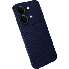 Prolysus Xiaomi Poco X8 Pro Max Kılıf Karbon Fiber Desenli Silikon Kılıf