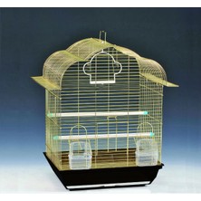 EuroGold Novapazr Pirinç Telli Çatılı Kuş Kafesi 34,5X28X45,5 cm