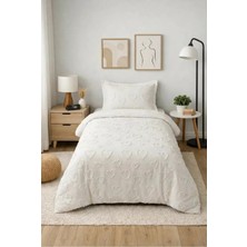 Miar home perde tekstil Miar Tek Kişilik Yatak Örtüsü 180 x 260 cm - Valonlu Model 1 Adet 50 x 70 Yastık Kılıfı