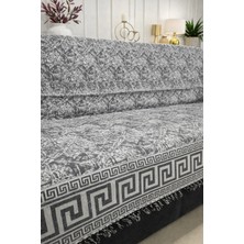 Miar home perde tekstil Miar %100 Pamuk Koltuk Örtüsü - Oturma ve Sırt Kısmını Kaplayan Koruyucu Örtü 180 x 220