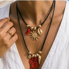 Mood Concept Kadın Deniz Temalı Çoklu Charm Kolye