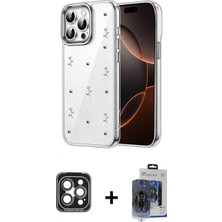 Marsilyan™- iPhone 15 Pro Max Kılıf Yörünge Form - Siyah Vanessa Magic Cam + Pvd Metal Kamera Lens - Gı